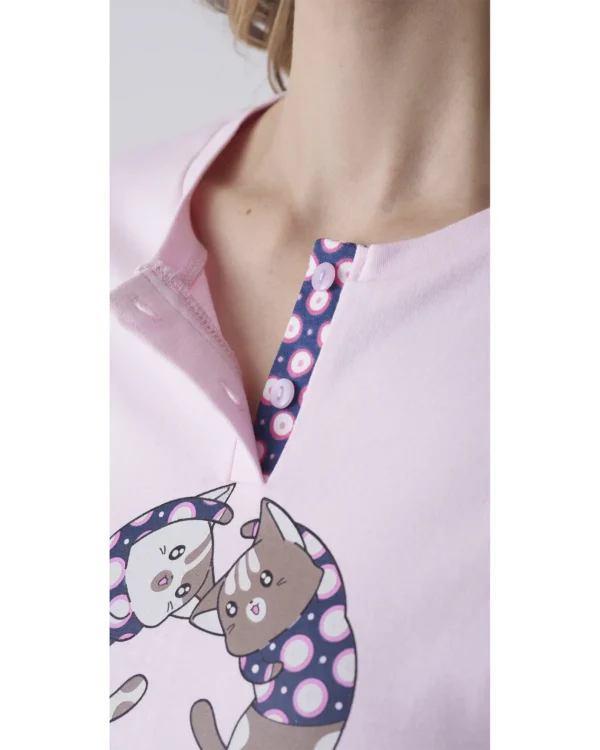 Pigiama Donna Caldo cotone Interlock | Pigiamiamoci 4166 - immagine 2