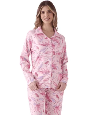Pigiama Donna Caldo Cotone Aperto | Pigiamiamoci 4117