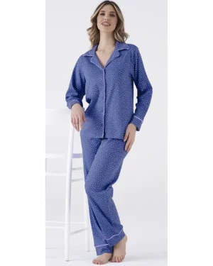 Pigiama Donna Caldo Cotone Aperto | Pigiamiamoci 4174