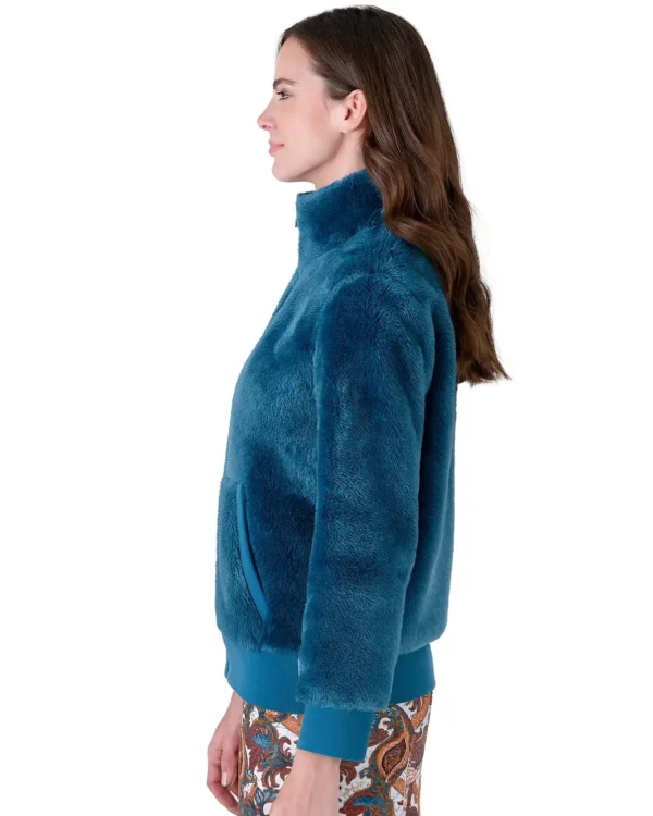 Giacca Donna in Pelliccia con Zip e tasche | Pigiamiamoci 3454 - immagine 2