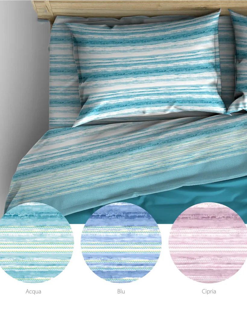 Completo Lenzuola Matrimoniali 100% Cotone – Shabby Toronto