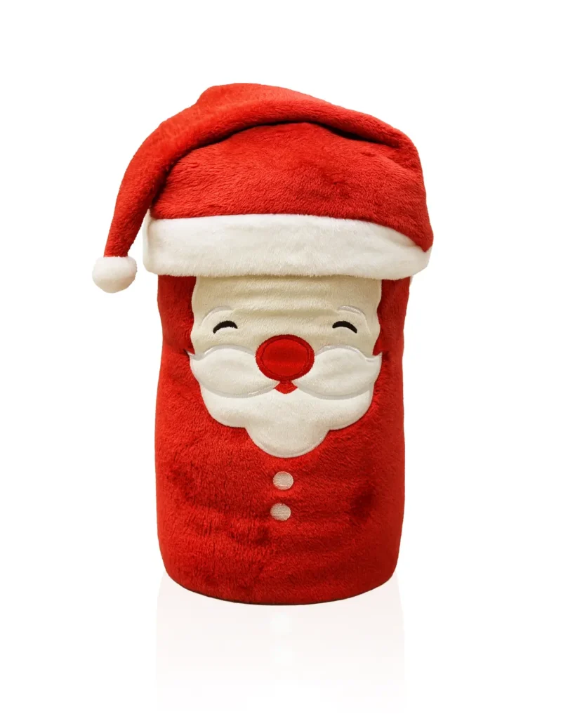 Plaid Natalizio Babbo Natale + Cappello 120×160 cm | Amo la Casa