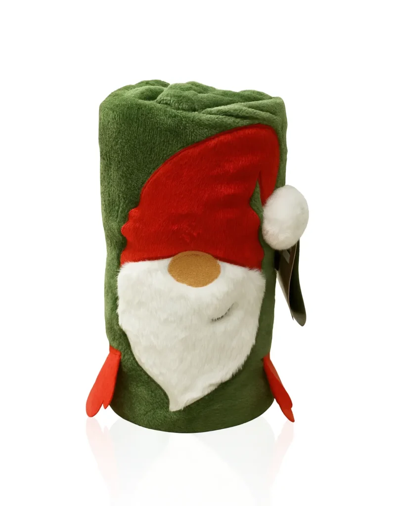 Plaid Natalizio Gnomo Verde – 120×160 cm | Amo la Casa