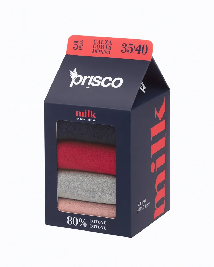 Calze Corte Donna in Caldo Cotone | Prisco confezione “Milk”