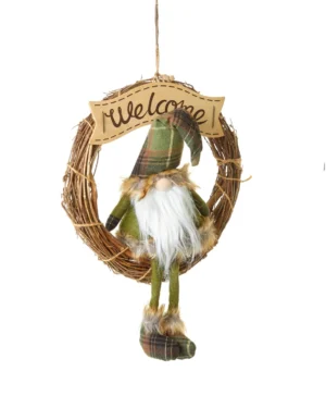 Ghirlanda Natalizia “Welcome” con Gnomo – Lovely Shabby