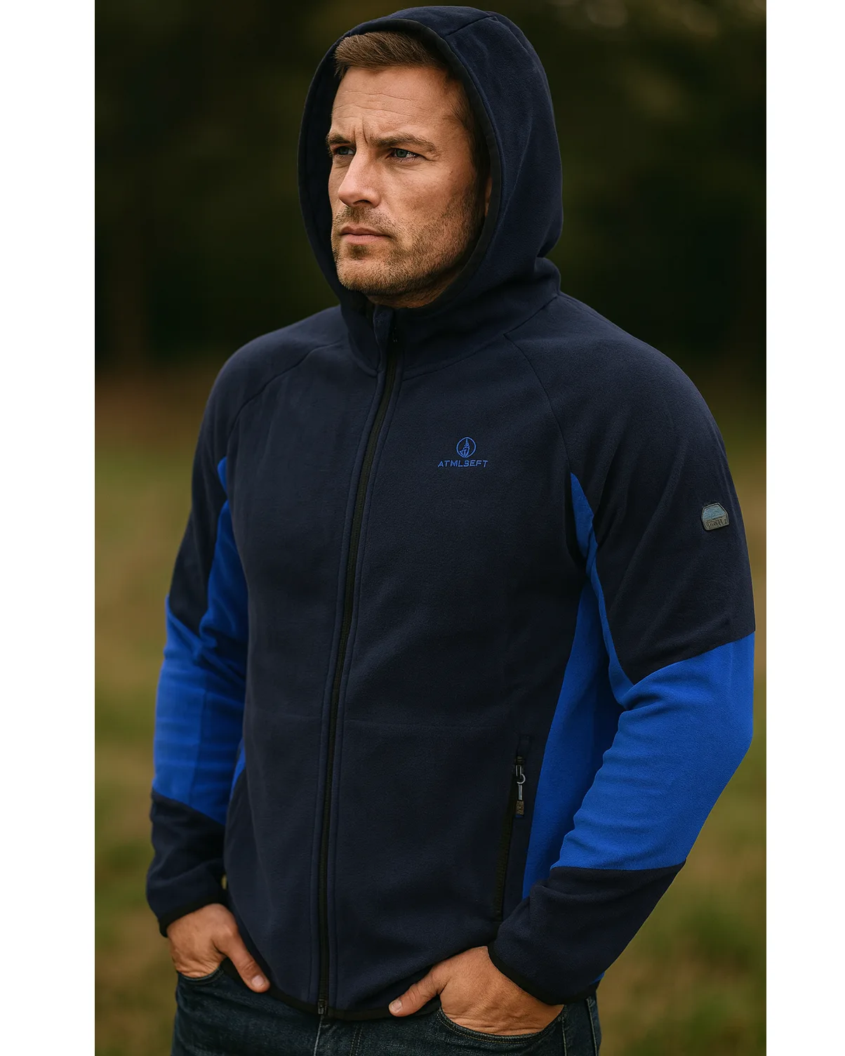 Giacchetto in Micropile Uomo con cappuccio e tasche - Athl Dpt. - immagine 3