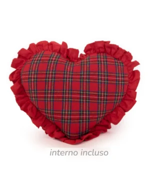 Cuscino Natalizio a Cuore Scozzese – Lovely Shabby