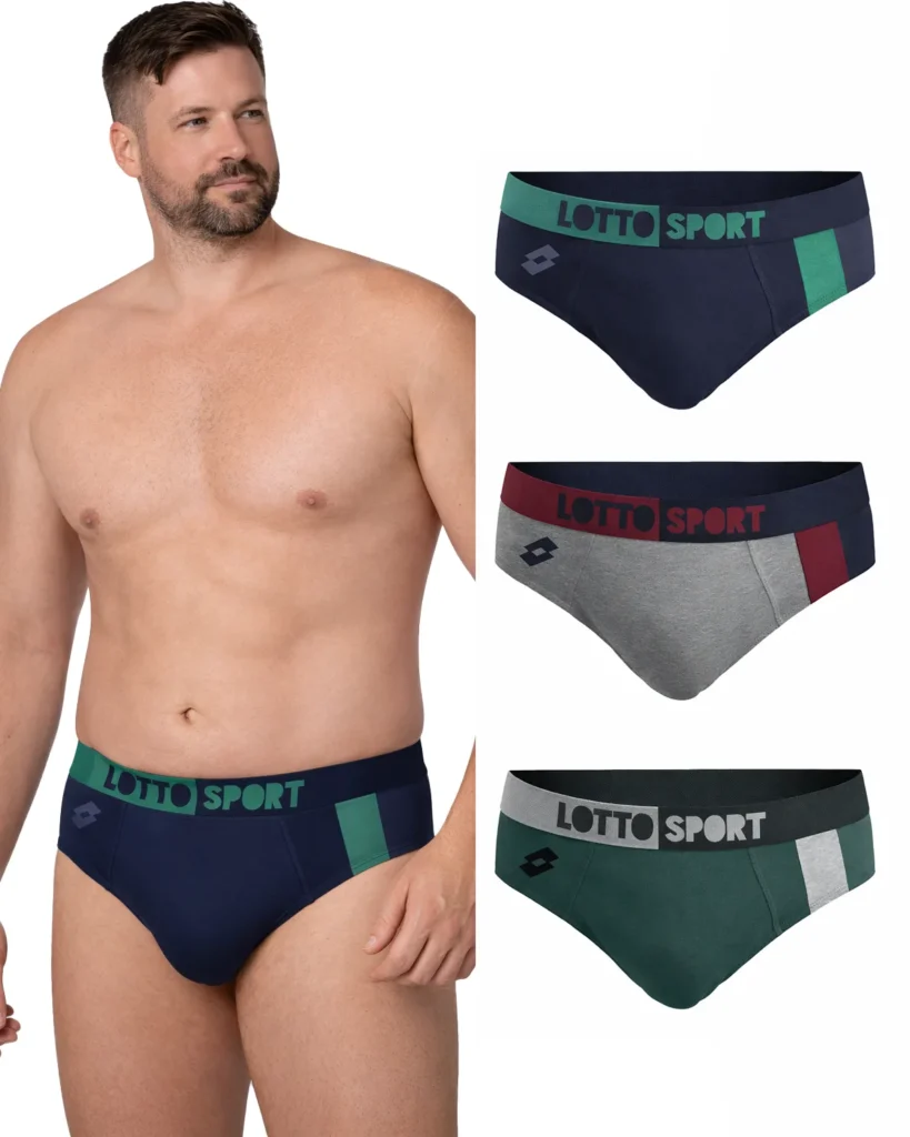 Slip Uomo Lotto Sport – Tris in Cotone Bielastico