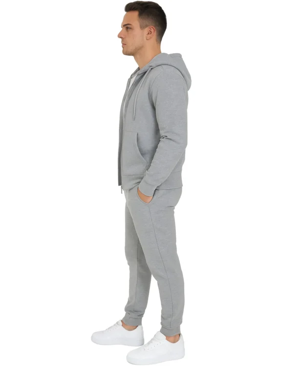 Tuta Uomo con Cappuccio in Cotone Garzato | Made in Italy - immagine 7