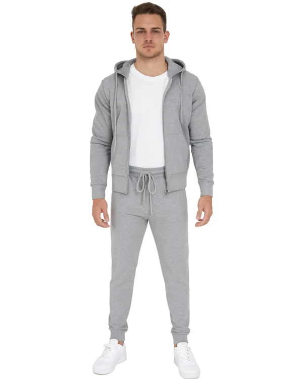 Tuta Uomo con Cappuccio in Cotone Garzato | Made in Italy - immagine 8