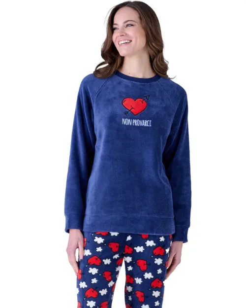 Pigiama Donna in Pile Coral Pigiamiamoci – Girocollo 3486