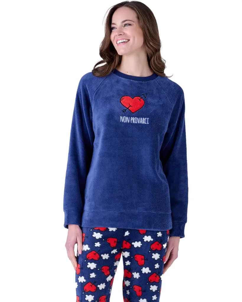 Pigiama Donna in Pile Coral Pigiamiamoci – Girocollo 3486