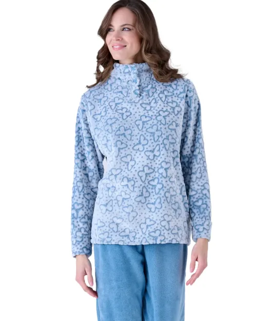 Pigiama Donna in Pile Coral Pigiamiamoci – Collo Alto 3426