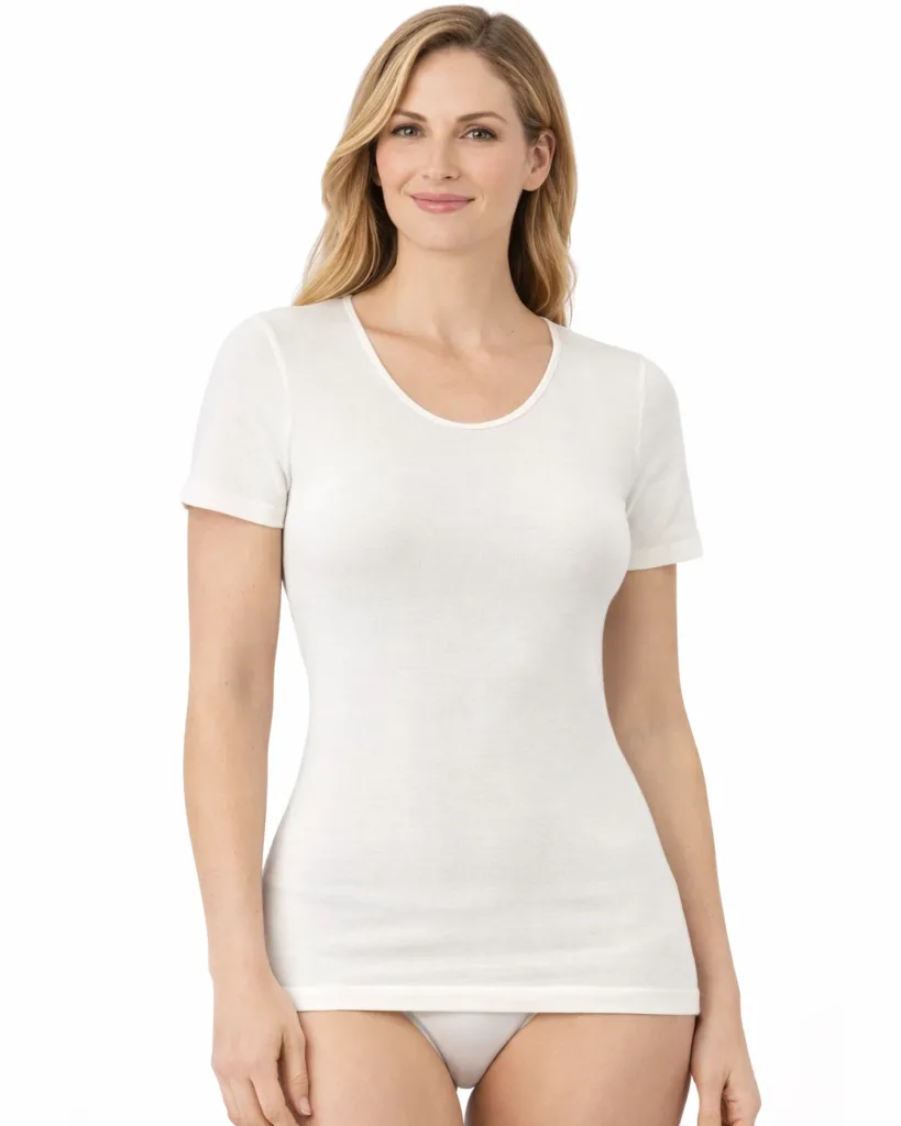 Maglia intima Donna Lana e Cotone – Mezza Manica Irge
