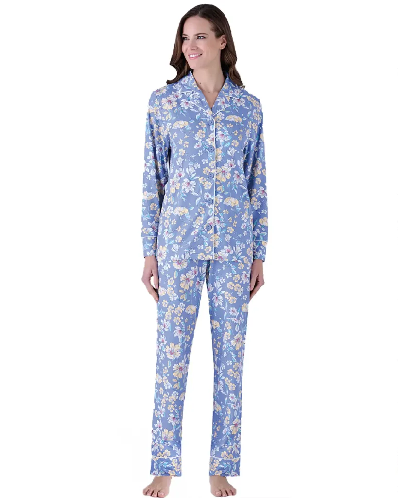 Pigiama Donna Lungo Invernale in Viscosa Elasticizzata Elegante