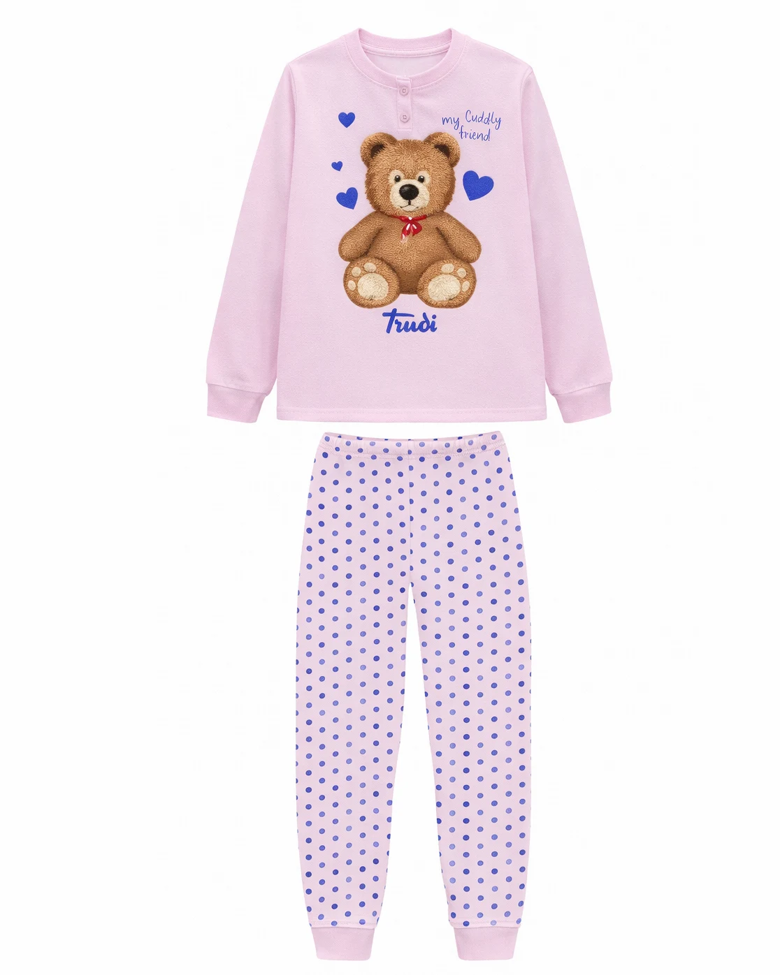 pigiama da bambina di trudi colore rosa