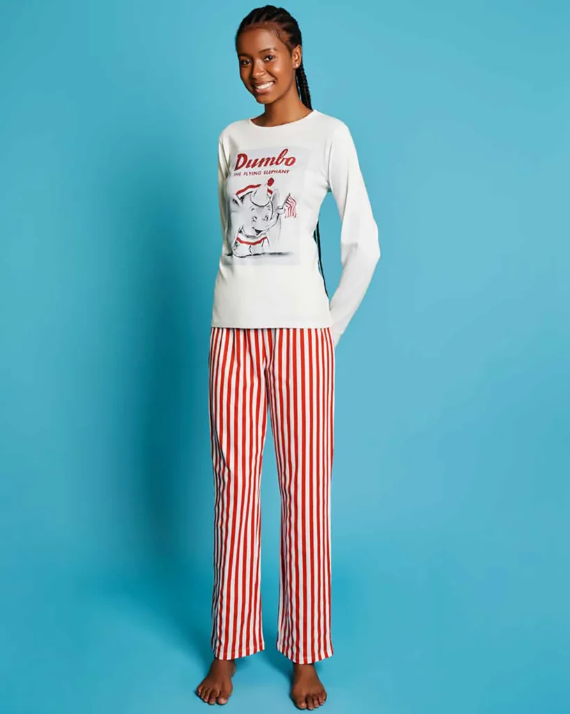 Pigiama Lungo Donna Cotone Leggero – Dumbo Disney