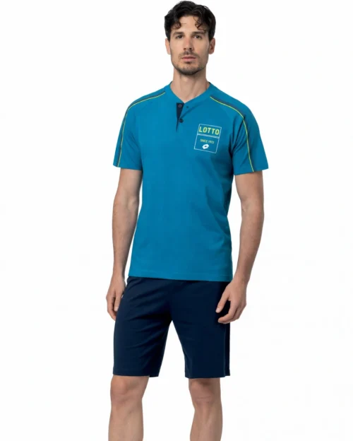 Pigiama Corto Uomo Lotto in Cotone Estivo 1234